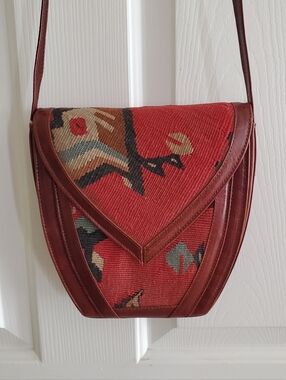 Kilim Leather Vintage Handmade Crossbody handbag
